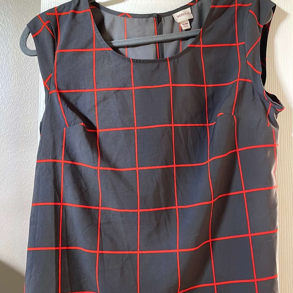 Merona orange and Grey blouse